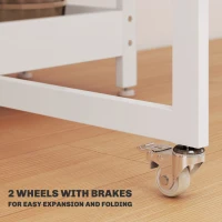 HOMCOM Four-Person Drop Leaf Table - White(m-6)