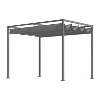 Outsunny Foisor Pergola 298×213×222 cm – Pergola cu Panza Glisanta pentru Exterior(m-12)