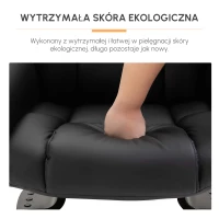 HOMCOM Fotel do masażu z podnóżkiem fotel relaksacyjny nachylenie 145° czarny 79 x 82 x 101 cm(m-7)