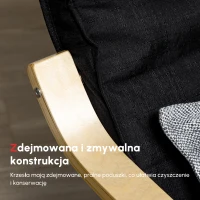 HOMCOM Fotel relaksacyjny, krzesło bujane, fotel do odpoczynku, fotel relaksacyjny z regulowanym podnóżkiem(m-6)