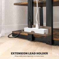 HOMCOM HiFi Stand, with Four Storage Shelves - Rustic Brown(m-6)