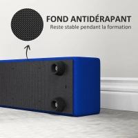 SPORTNOW Poutre gymnastique pliable 210 cm en velours, poutre d'équilibre avec fond antidérapant, pour enfants et adultes, bleu(m-6)