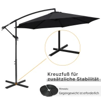 Outsunny Sonnenschrim Ampelschirm Sonnenschirm mit Kurbel(m-7)