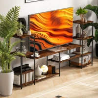 HOMCOM TV Unit for TVs up to 60 Inches, Industrial TV Stand with Storage Shelves, Entertainment Centre for Living Room, Bedroom(m-7)