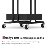HOMCOM Wózek na 3 Poziomy z Koszykami i Hakami, Wózek Pomocniczy do Kuchni lub Salonu, Stal, Tworzywo Sztuczne, Czarny(m-5)