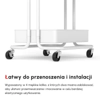 HOMCOM Wózek serwisowy z 3 koszami na półki(m-5)