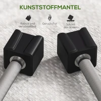 SPORTNOW Kurzhantel-Set, 2x5 kg, viereckig, geruchsfrei, rutschfest, Kunststoffmantel, schwarz(m-4)