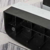 HOMCOM Aerobic-Stepper 3-staps in hoogte verstelbaar 80 x 31 x 20 cm Zwart+Grijs(m-11)