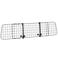 PawHut Grille de séparation voiture universelle pour chien barrière de protection animaux longueur réglable dim. 91-152L x 30H cm kit complet installation inclus métal noir(m-11)