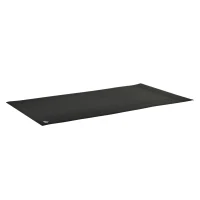 HOMCOM vloerbeschermingsmat voor fitnessapparatuur vloermat ondermat PVC zwart 180 x 90 x 0,6 cm(m-10)