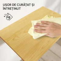 Homcom Masuta Perete Rabatabila – MDF & Metal, Ideala pentru Spatii Mici(m-6)