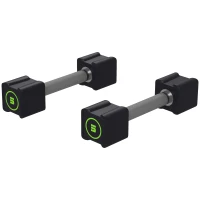 SPORTNOW Kurzhantel-Set, 2x5 kg, viereckig, geruchsfrei, rutschfest, Kunststoffmantel, schwarz(m-10)