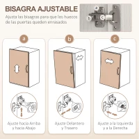 HOMCOM Alacena de Cocina Mueble Auxiliar con 2 Puertas de Vidrio y Baldas Ajustables 72x40x178 cm Blanco(m-7)
