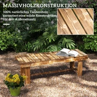 Outsunny Gartenbank, Sitzbank, für 2 Personen, rustikal, 110 x 38 x 35 cm, Dunkelbraun(m-5)