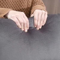 HOMCOM Elektryczny Fotel do Telewizora z Pomocą Wstawania, Funkcją Ciepła i Masażu, Pilotem i Kieszenią Boczną, Ciemnoszary(m-9)