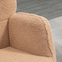 HOMCOM Schaukelstuhl im Retro-Design, Massivholz, Sessel, Relaxsessel, 98 cm x 71 cm x 101 cm, Braun(m-10)