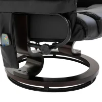 HOMCOM Relaxsessel mit Massagefunktion Fußhocker Liegefunktion Kunstleder 79 x 82 x 101 cm(m-12)