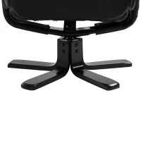 HOMCOM Relaxsessel mit Hocker, 360° drehbar, 135° neigbar, atmungsaktiver Bezug, 78 x 82,5 x 109 cm, grau(m-16)