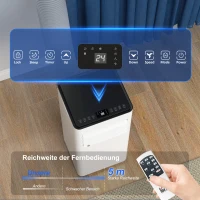 HOMCOM 3-in-1 Klimaanlage, Ventilator mit LED-Anzeige, waschbarer Filter, Timer, Weiß(m-6)