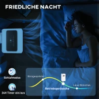 HOMCOM Mobilna Klimatyzacja, Różne Ustawienia, Wyświetlacz LED, Timer, Koła, Biała(m-8)