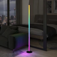 HOMCOM Lampadaire LED RGBIC contrôle APP et télécommande, musique sync, 16 millions de couleurs, modes de scène et minuterie(m-8)
