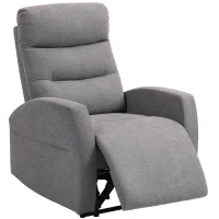 HOMCOM Verstelbare Relaxfauteuil met Voetsteun, Moderne Gepolsterde Stoel, Donkergrijs(m-10)