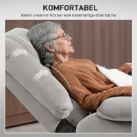 HOMCOM Opstaan Stoel met Massagefunctie, 90x93x110cm, Lichtgrijs(m-7)