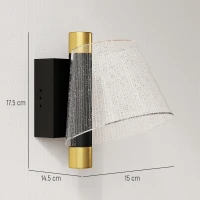 HOMCOM Led Wall Lamp 2 Pack, 5W Modern Indoor Starry Wall Light, Colour Temperature Adjustable 3000K/4000K/6500K, for Bedroom, Living Room, Hallway, Stairs, Black(m-3)