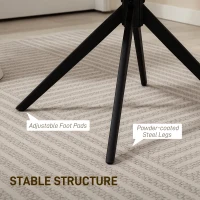 HOMCOM 360 Degree Swivel Accent Chair, Teddy Fleece Fabric Armchair, Upholstered Tufted Vanity Chair with Steel Legs for Living Room, Bedroom, Home Office, White(m-7)