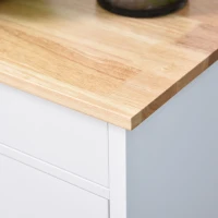 HOMCOM Desserte de cuisine à roulettes avec placard, tiroir, 3 étagères ouvertes et porte-serviettes, 66x39,5x86,5cm, blanc(m-9)