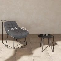 Outsunny Salon de Jardin extérieur en résine tressée 2 personnes ensemble de meubles de jardin coussins de 15 cm d'épaisseur gris(m-3)