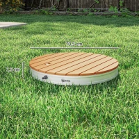 Outsunny Douche de jardin extérieure portable, douche de camping hauteur de fontaine réglable jusqu'à 4 m, Ø 70,5 cm(m-2)