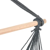 Outsunny Fauteuil suspendu extérieur chaise hamac avec 2 coussins, intérieur et extérieur, en tissu coton mélangé, gris foncé(m-9)