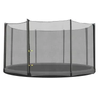HOMCOM Red de Seguridad de Reemplazo para Trampolín Ø366 cm con Puerta con Cremallera para 8 Postes Rectos Ø366x180 cm Negro(m-10)
