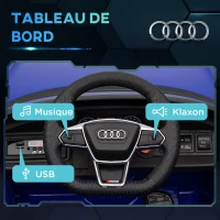 HOMCOM Voiture véhicule électrique enfant 12 V - télécommande parentale - effets sonores, lumineux - Audi RS E-tron GT bleu(m-5)