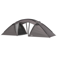 Outsunny Tente de camping familiale pour 4-6 personnes, tente tunnel imperméable 3000 mm avec 2 portes, sac de transport, noir