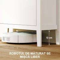 HOMCOM Pantofar cu 2 Sertare Rabatabile pentru 14 Perechi de Pantofi și Rafturi Reglabile, 80x24x95.5 cm, Alb(m-6)