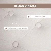 HOMCOM Banc de rangement pouf salon bout de lit coffre de rangement pour salon, chambre, entrée, 100 x 40 x 44 cm, blanc(m-6)