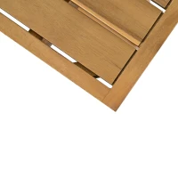 Set da pranzo a 5 pezzi con tavolo in legno, schienale in rattan, piedini, per terrazza, giardino, Bianco e Colore naturale(m-10)