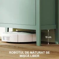 HOMCOM Pantofar cu 2 Sertare Rabatabile pentru 14 Perechi de Pantofi și Rafturi Reglabile, 80x24x95.5 cm, Verde(m-6)