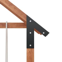 Macetero con enrejado y columpio para jardín, patio, terraza, para plantas trepadoras, 142x70x163 cm, Marrón(m-9)