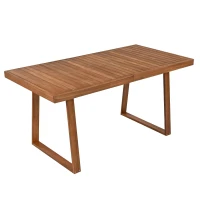 Ensemble de salle à manger 5 pièces avec table en bois, dossier en rotin, coussinets de pieds pour terrasse, jardin, Gris + Couleur naturelle(m-11)