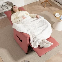 HOMCOM Poltrona Relax Reclinável Elétrica com Função Memória Apoio para Pés Controlo Remoto e Bolsos Laterais 80x83x104 cm Laranja(m-9)