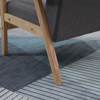 HOMCOM Sessel im Skandi-Design, Akzentsessel, Massivholz, Leinenoptik, 64 cm x 70 cm x 72 cm, Grau + Natur(m-10)