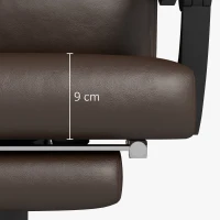 Vinsetto Ergonomische Bureaustoel met Massage en Ligfunctie, Hoofdkussen, In Hoogte Verstelbare, Bruin(m-8)