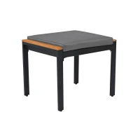 Ensemble de table et chaises d'extérieur, avec 2 chaises, 2 tabourets, 1 canapé deux places, 1 table et 1 chariot de service polyvalent, Noir+Gris(m-14)