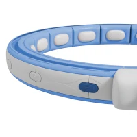 SPORTNOW Smart Weighted Hula Hoop, Massage Hula Ring w/ 16 Detachable Knots, 360° Auto-Rotating Ball, Digital Counter Light Blue(m-9)
