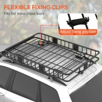HOMCOM Universele dakkoffer autodakdrager dakbagagerek bagagemand bagagerek plank metaal zwart 162 x 99 x 16 cm | Aosom.de(m-5)