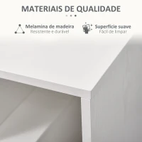 HOMCOM Mesa de Apoio mesa auxiliar para sala e quarto estante para arrumação 45x40x55 cm Branco(m-5)