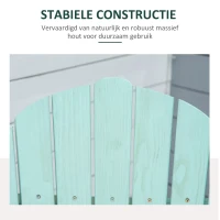 Outsunny Adirondack Tuinstoel met Uitschuifbare Voetensteun en Opvouwbaar Ontwerp - Groen(m-6)